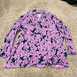 Croft&Barrow Patterned Long-Sleeve Top - Size Large